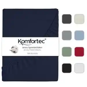 Bettlaken komfortec jersey spann 90x200 cm 100 baumwolle