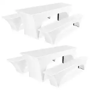 Bierbankhussen pesonlook zwei 3er sets biertischhusse weiss