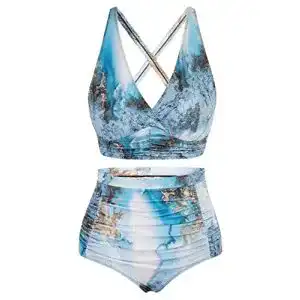 Bikini high waist hanna nikole frauen push up bikini set