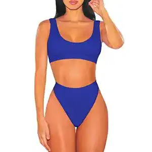 Bikini high waist viottiset damen crop top bikini set zweiteilig