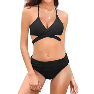 Bikini shekini damen set neckholder push up oberteil