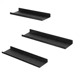 Bilderleiste songmics wandregale metall 3 stueck schwebend
