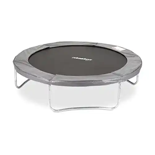 Bodentrampolin von Relaxdays für Kinder und Erwachsene, grau, 244 cm, bis 150 kg