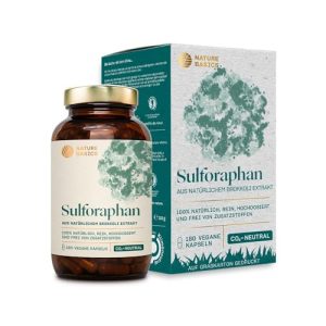 Brokkoli-Kapseln Nature Basics Natürliches Sulforaphan – 180 Kapseln