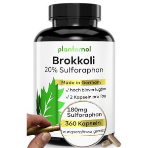 Brokkoli-Kapseln plantomol 20% Sulforaphan! 360 Sulforaphan Kapseln