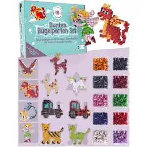 Buegelperlen jubi set mit 15 boxen 6 steckplatten