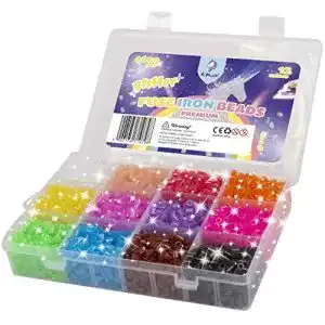Buegelperlen la manuli glitzer sortiert fuse beads kit 4000 stueck