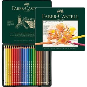 Buntstifte Faber-Castell 110024 Künstlerfarbstift, 24 Polychromos
