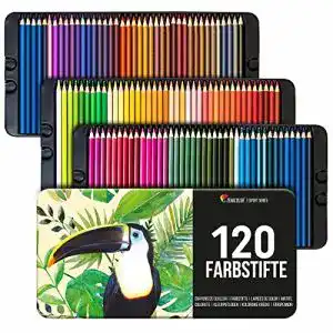 Buntstifte zenacolor 120 professionelle set mit metallbox