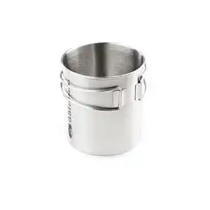 Camping topf gsi outdoors edelstahlbecher mit klappgriff 700 ml