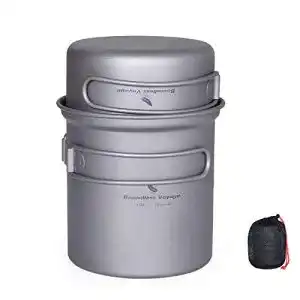 Camping topf ibasingo titan toepfe pfanne set camping