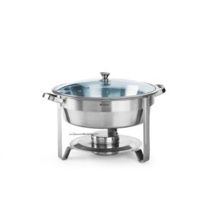 Chafing Dish HENDI Rund, mit Glasdeckel - chafing dish hendi rund mit glasdeckel