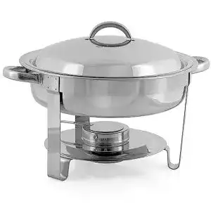 Chafing dish mahlzeit edelstahl rund 45 liter speisenwaermer
