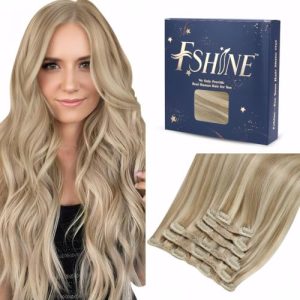 Clip-in-Extensions fshine Clip in Extensions Echthaar 120g Blond - clip in extensions fshine clip in extensions echthaar 120g blond