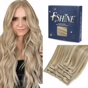 Clip in extensions fshine clip in extensions echthaar 120g blond