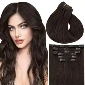 Clip in extensions vivien echthaar extensions clip braun echthaar