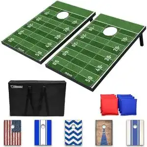 Cornhole gosports classic set enthaelt 8 sitzsaecke reisetasche