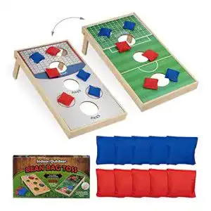 Cornhole relaxdays wurfspiel set 10 sandsaecke bean bag spiel