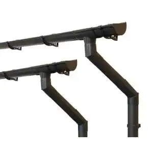 Dachrinne inefa n set gartenhaus nw 100 halbrund 2 x 4m anthrazit
