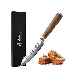 Damast steakmesser wakoli nussbaum premium steakmesser 125 cm klinge