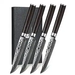 Damast steakmesser xinzuo 4 teilig steakmesser set 12 4cm