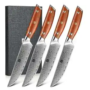 Damast steakmesser xinzuo damaststahl 4 teilig steakmesser set12 7cm