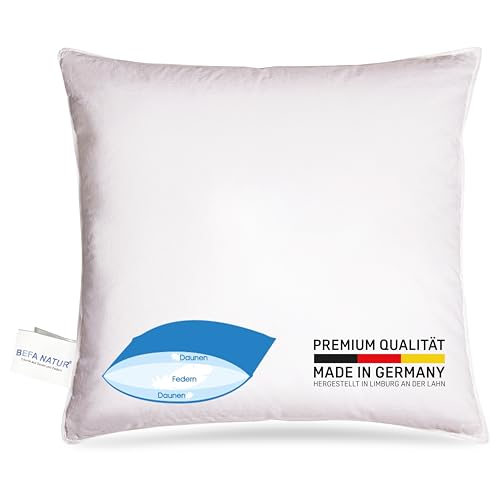 Down pillow 80×80 BEFA NATUR Made in Germany 3-chamber