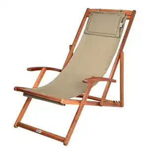 Deckchair casaria sonnenliege holz wetterfest klappbar