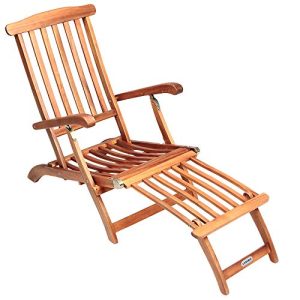 Deckchair Casaria ® Sonnenliege klappbar wetterfest Holz 160kg