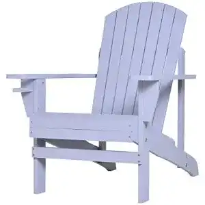 Deckchair outsunny adirondack gartenstuhl mit becherhalter