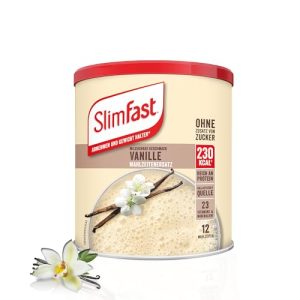 Diät-Shakes SlimFast Milchshake Pulver Vanille, Kalorienreduzierter