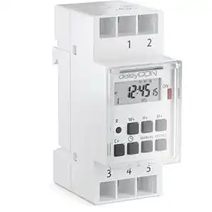 Digitale zeitschaltuhr deleycon zum einbau in schalttafeln lcd