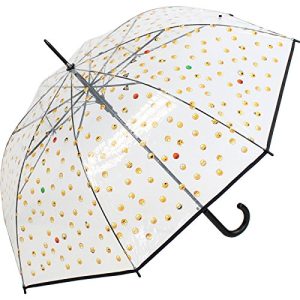 Durchsichtiger Regenschirm happy rain Emoticon Regenschirm