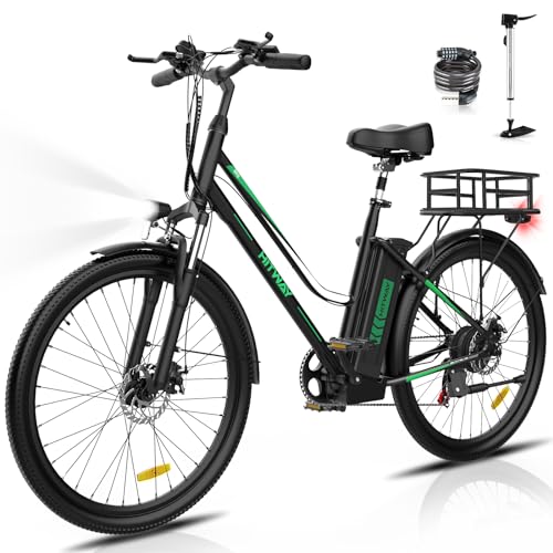 E-Bike HITWAY 26 Zoll , Elektrofahrrad für Damen Herren, Pedelec