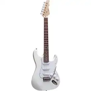 E gitarre msa elektrogitarre weiss mit massivholzkoerper