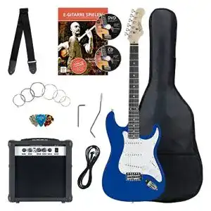 E gitarre rocktile bangers pack komplettset blau