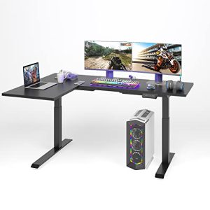 Eckschreibtisch höhenverstellbar FLEXISPOT E1LB Gaming Tisch - eckschreibtisch hoehenverstellbar flexispot e1lb gaming tisch
