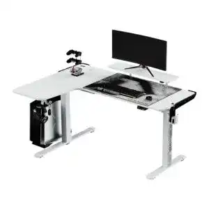 Eckschreibtisch hoehenverstellbar ultradesk winger rgb led