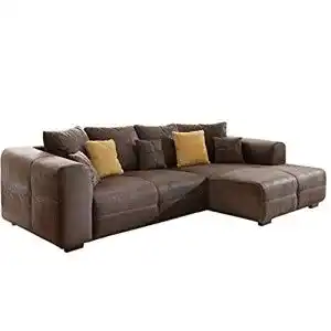 Ecksofa cavadore mavericco polster eck couch mit kissen
