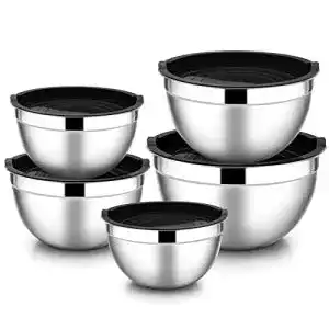Edelstahlschuesseln mit deckel haware ruehrschuessel 5er set