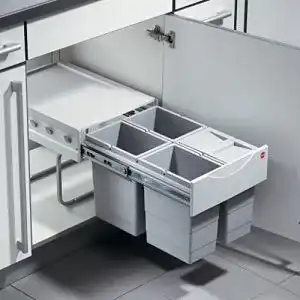 Einbau abfalleimer hailo abfallsammler 3643141 4fach
