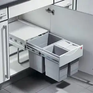 Einbau abfalleimer hailo raumspar tandem kuechen abfalleimer