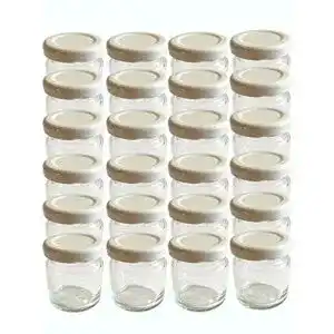 Einmachglaeser hocz 28er set leere rundglaeser mini glaeser 53 ml
