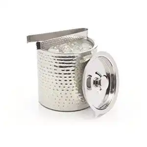 Eiskuebel bar craft edelstahleimer mit deckel und zange