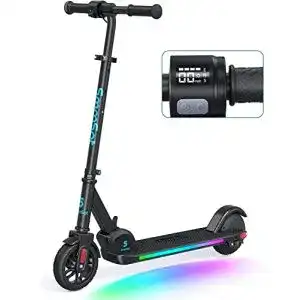 Elektroroller smoosat e9 pro mit buntem regenbogenlicht