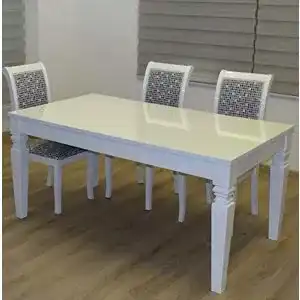 Esstisch euro tische esszimmertisch weiss hochglanz barock