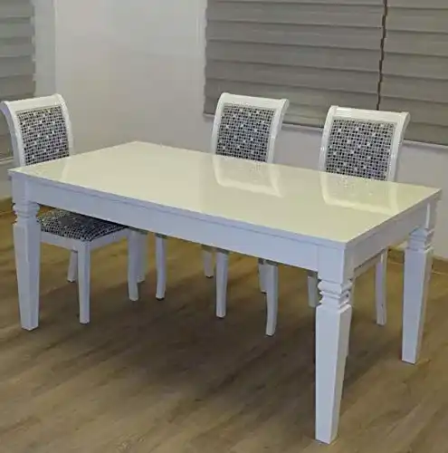 Esstisch Euro Tische in Weiß Hochglanz für Esszimmer