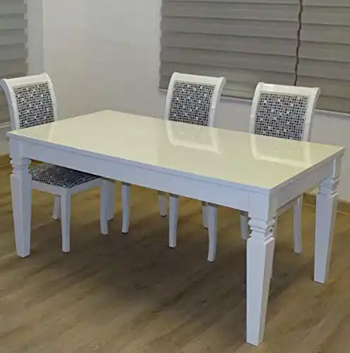 Esstisch Euro Tische in Weiß Hochglanz für Esszimmer