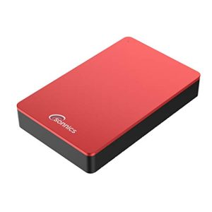 Externe Festplatte (3 TB) Sonnics 3TB Rot Externe Desktop