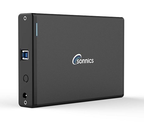 Externe Festplatte (3 TB) Sonnics 3TB Schwarz Desktop Externe